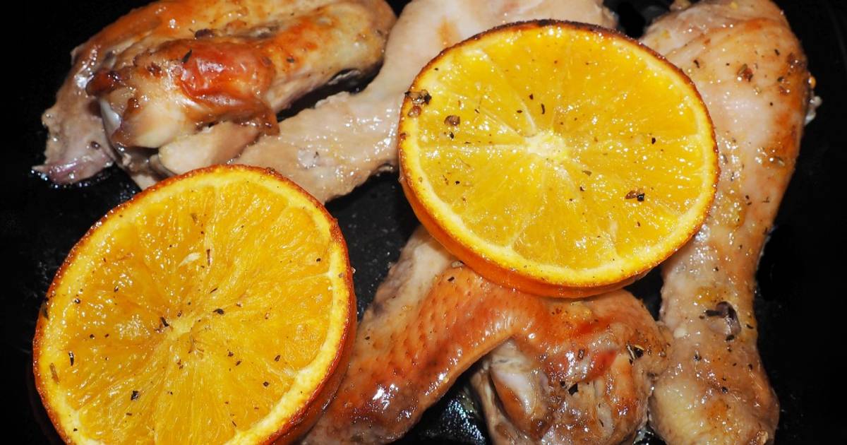 Курица в апельсиновом маринаде в духовке рецепт с фото