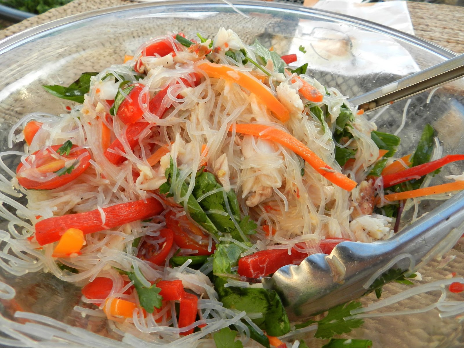 Салат с мясом и овощами и фунчозой рецепт с фото с овощами