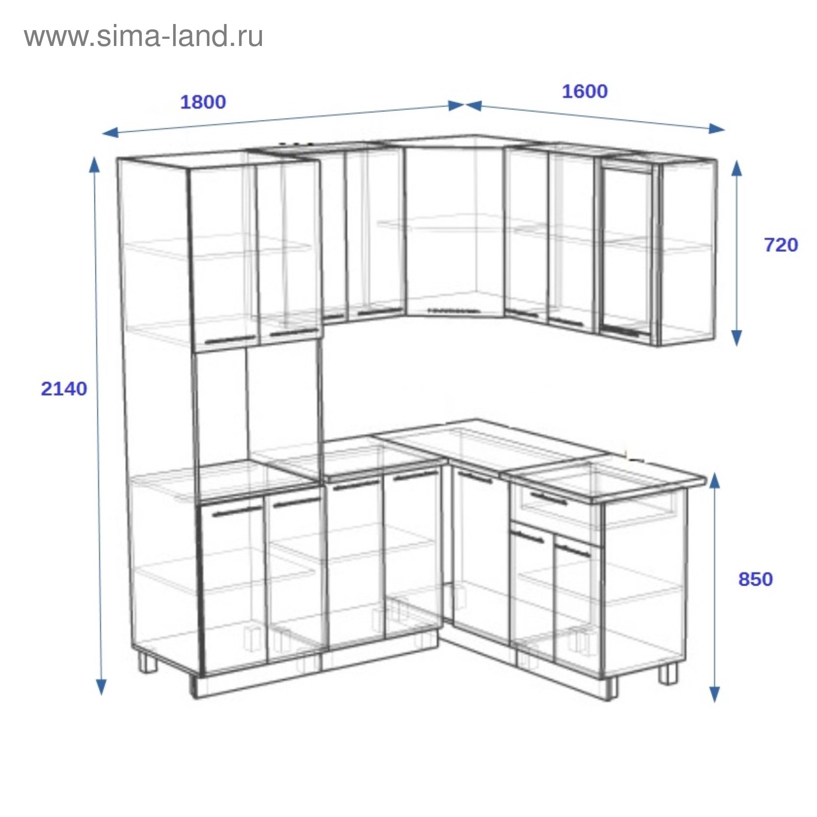 Проекты кухни с размерами готовые проекты