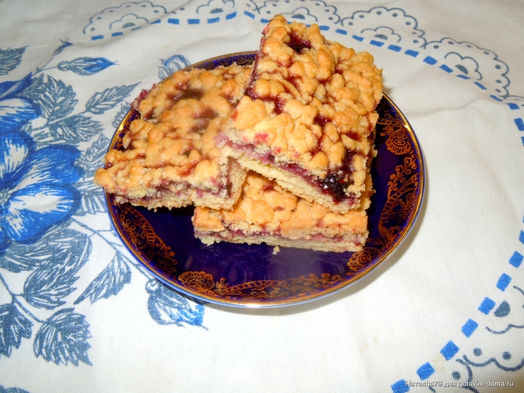 Тертый пирог с вареньем рецепт на маргарине в духовке рецепт с фото