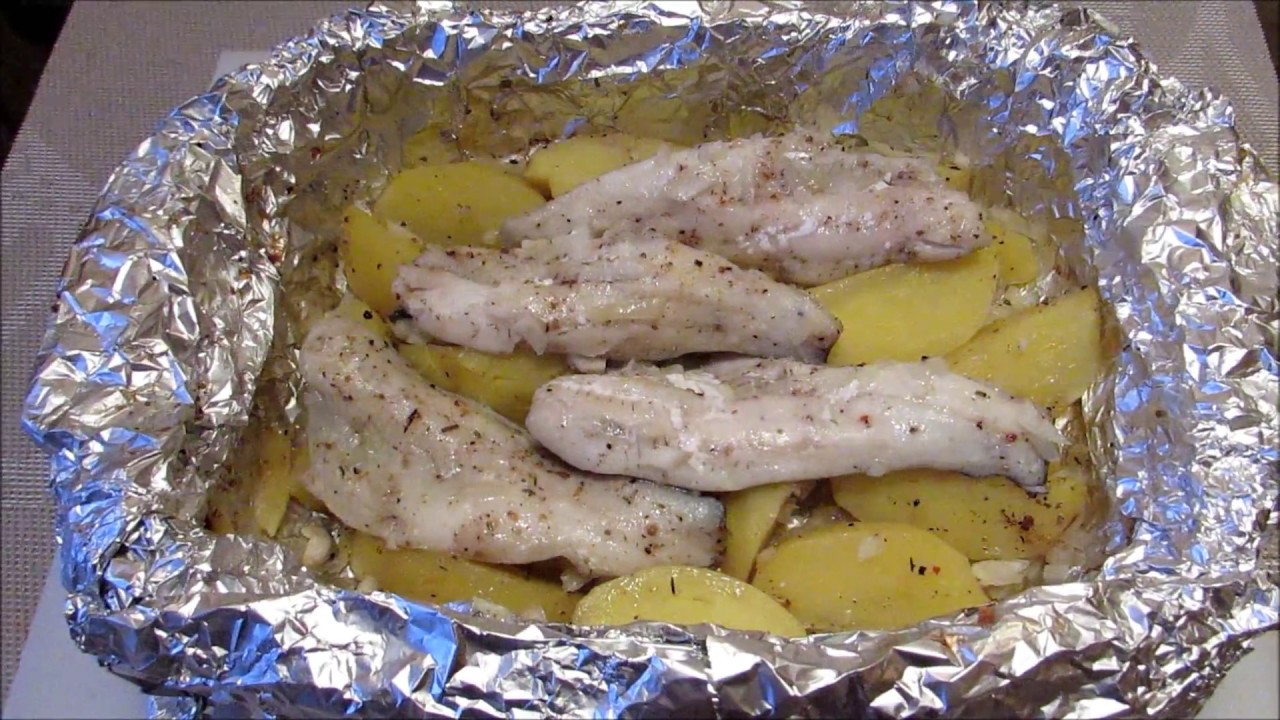 Рыба с картошкой в духовке рецепт с фото пошагово в фольге в духовке