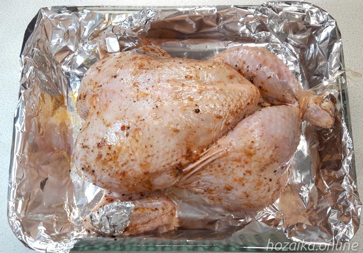 Курица в духовке целиком в фольге рецепт с фото
