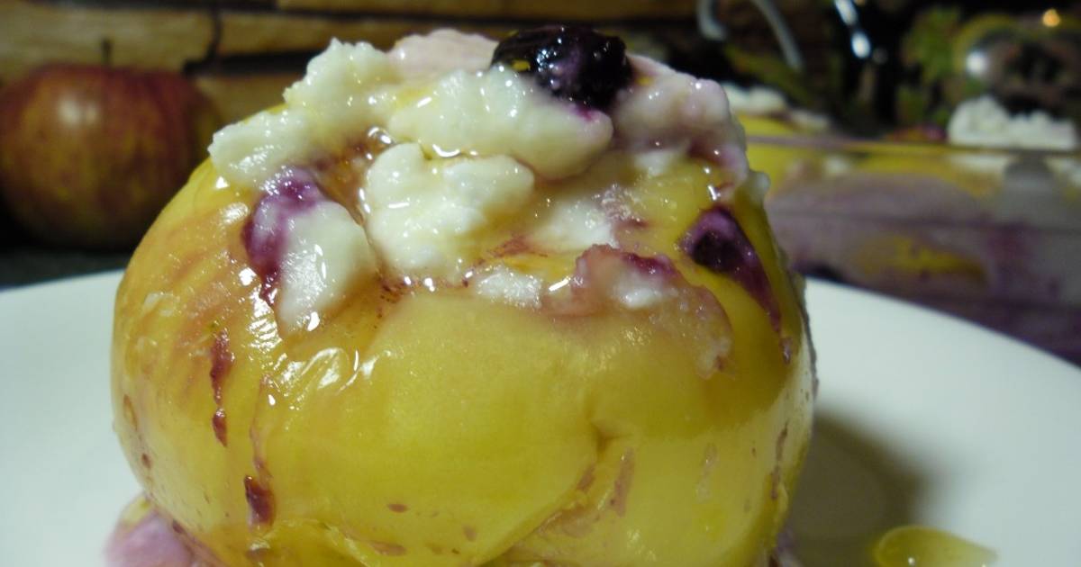 Печеное яблоко в микроволновке рецепт с фото пошагово