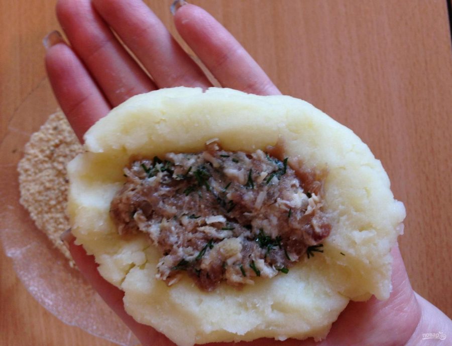 Зразы картофельные с фаршем