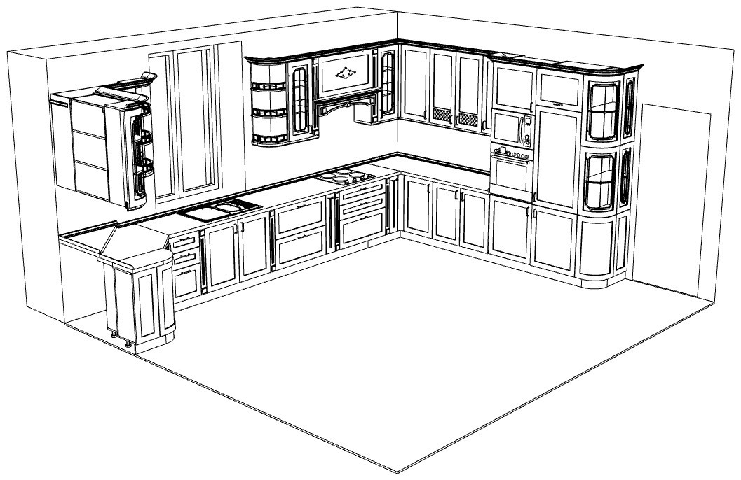 Кухня по эскизу заказчика