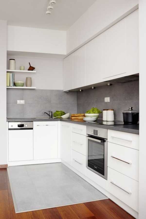 Белая кухня с серым фартуком – 50 фото идей дизайна, белая кухня с .