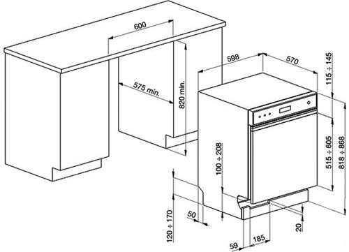Параметры посудомоечных машин встраиваемых
